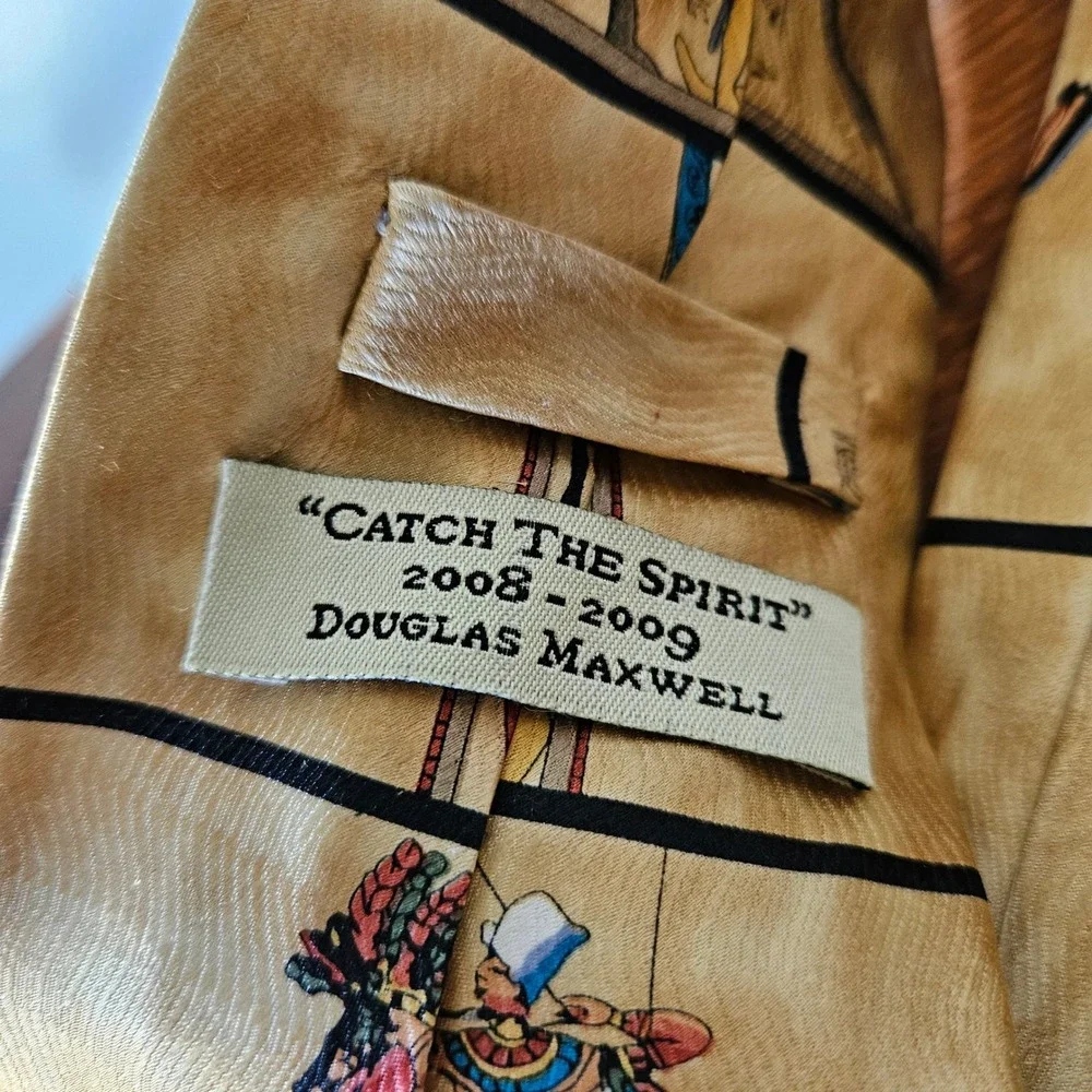 Douglas Maxwell Egyptian Hieroglyphic Silk Tie 